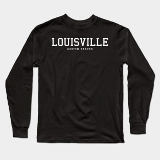 Louisville Kentucky United States Vintage Minimalist Louisville Kentucky State Name Sport Design Tees Long Sleeve T-Shirt